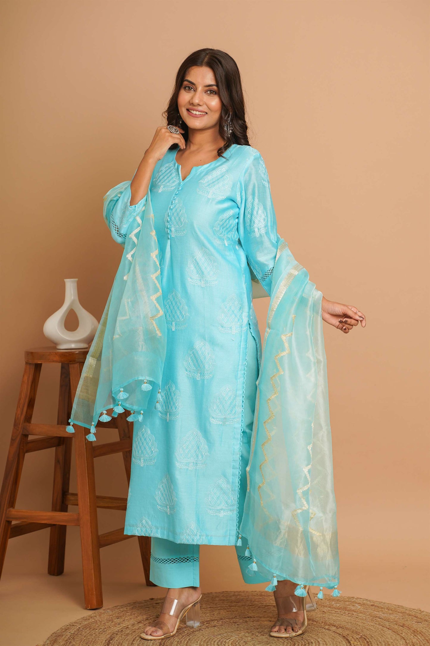 Turquoise Suit Set