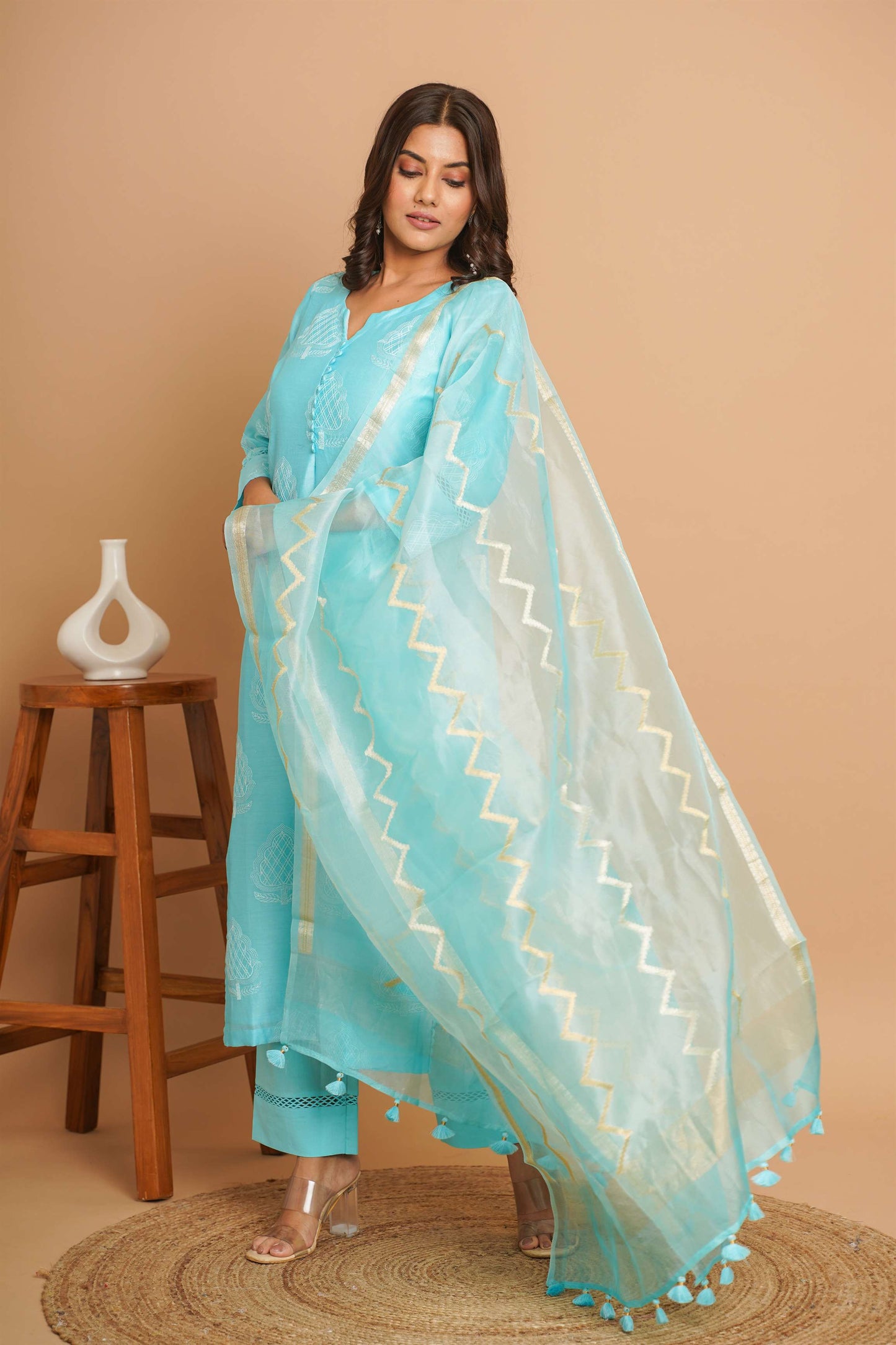 Turquoise Suit Set