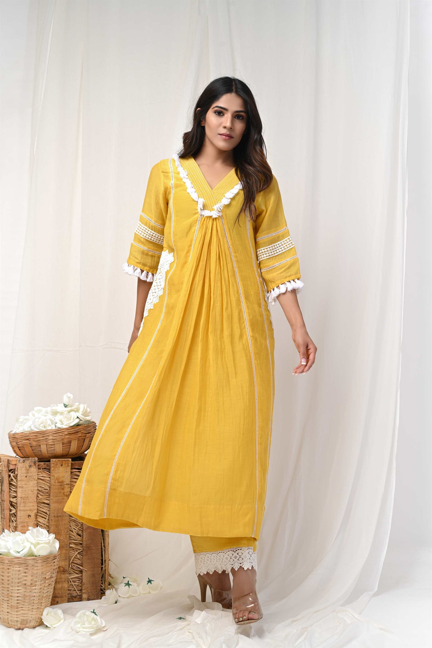 Yellow Side Pocket 2 Pc Set