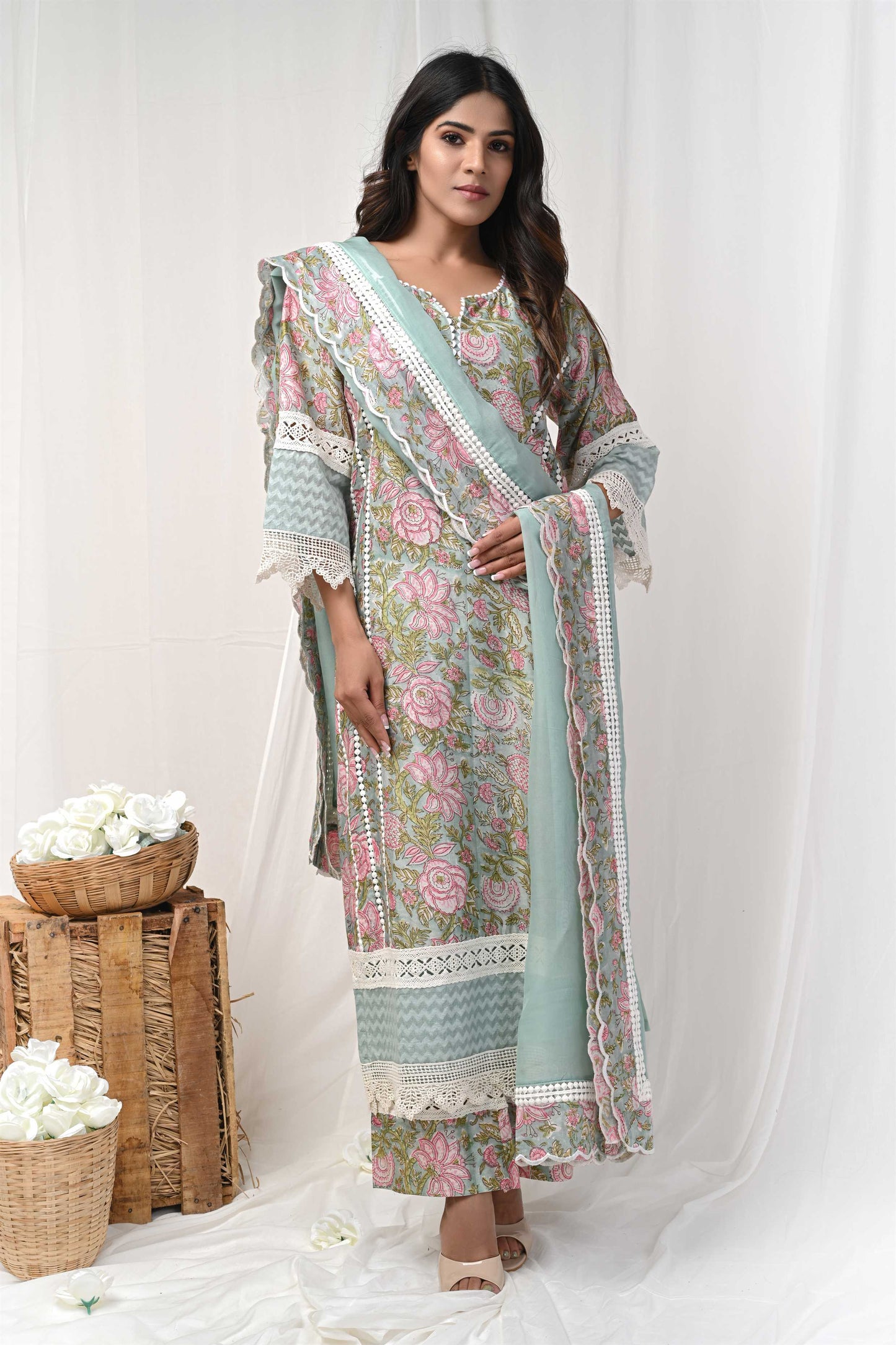 Floral Turquoise Dress