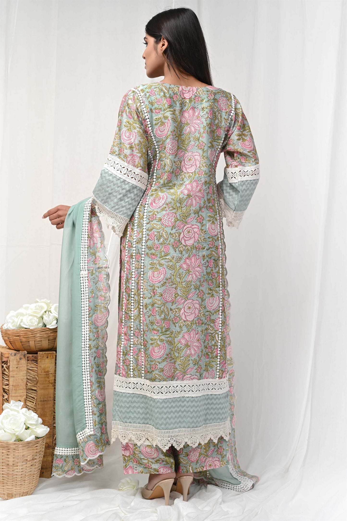 Floral Turquoise Dress