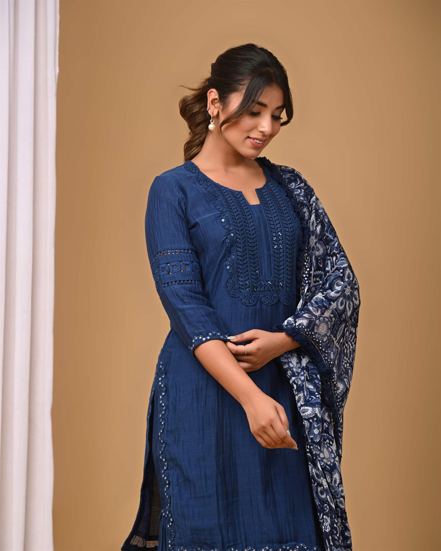 Navy Blue Garara Set