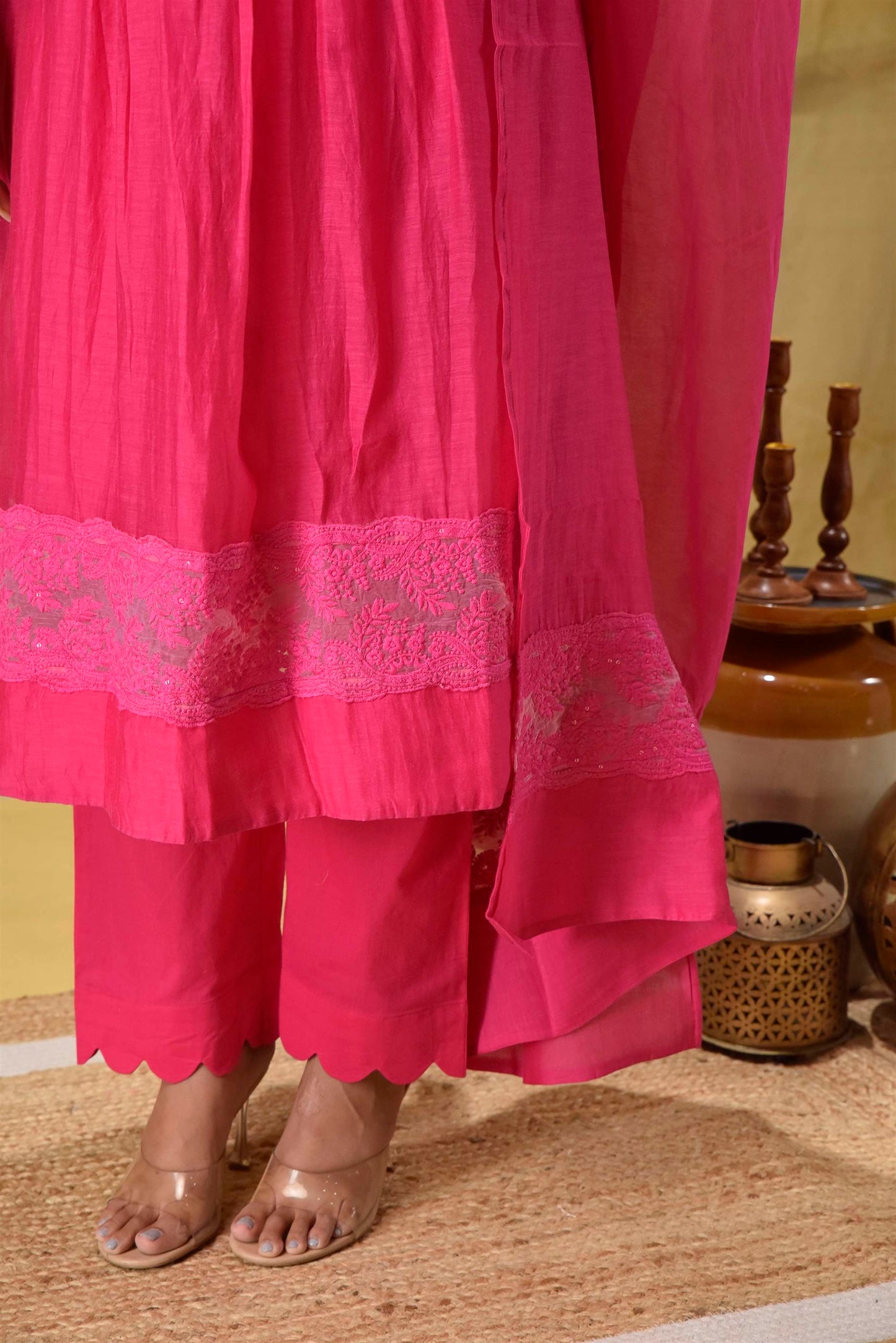 Hot Pink Lace Set