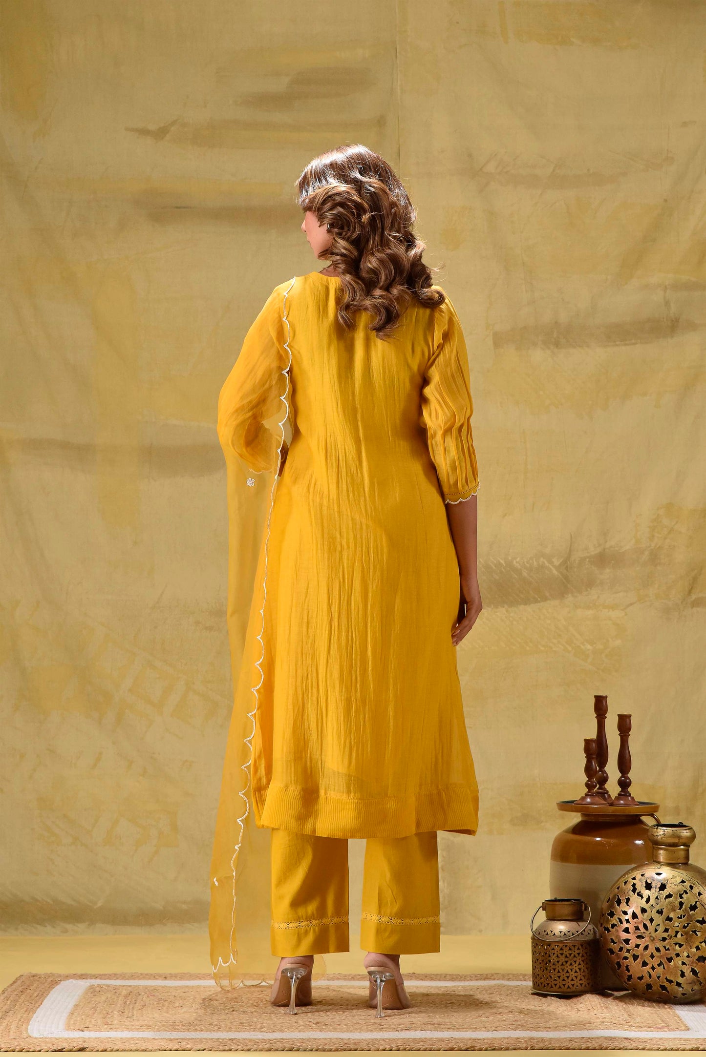 Ambar- Deep Gold Suit set