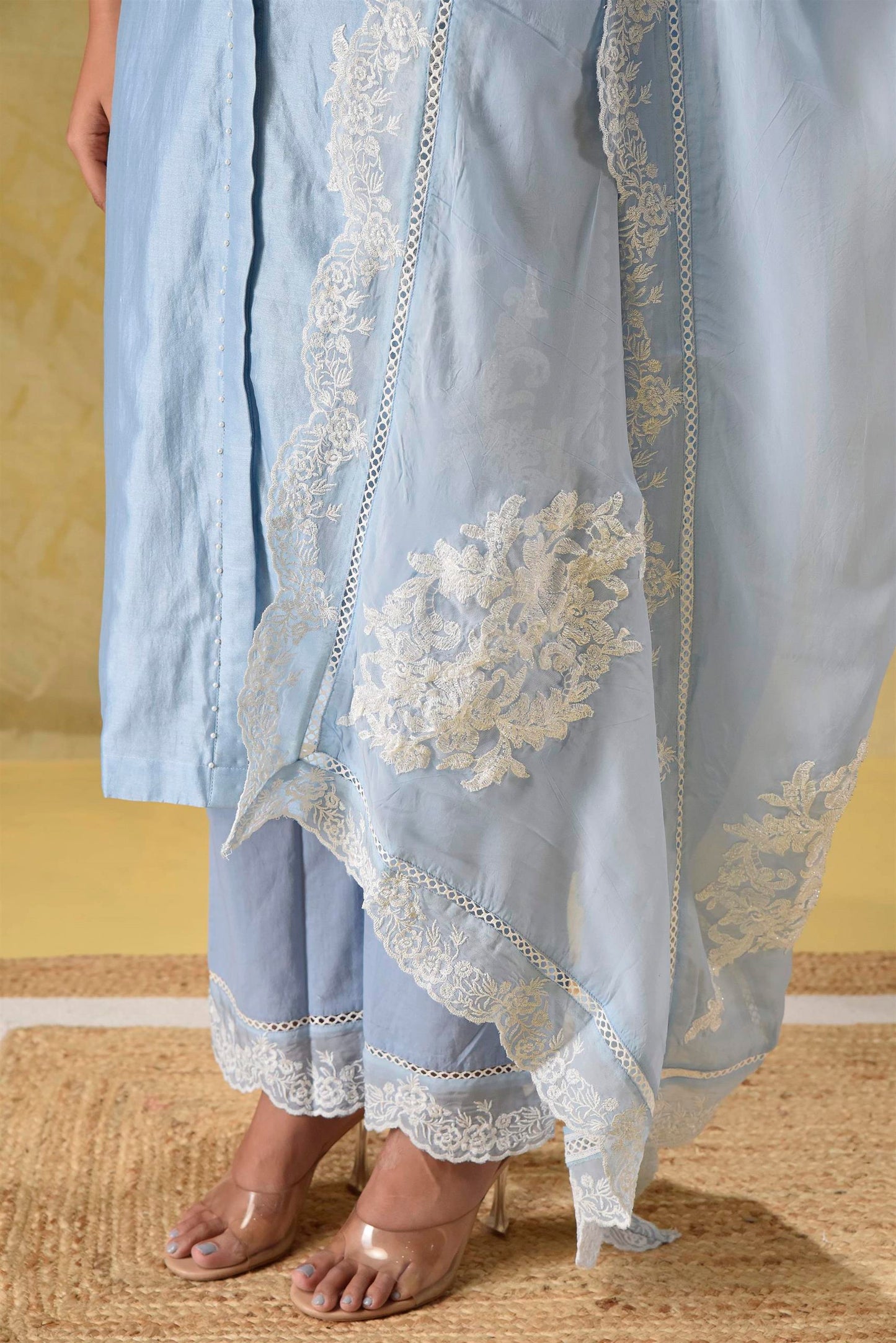 Farheen- Powder Blue suit Set