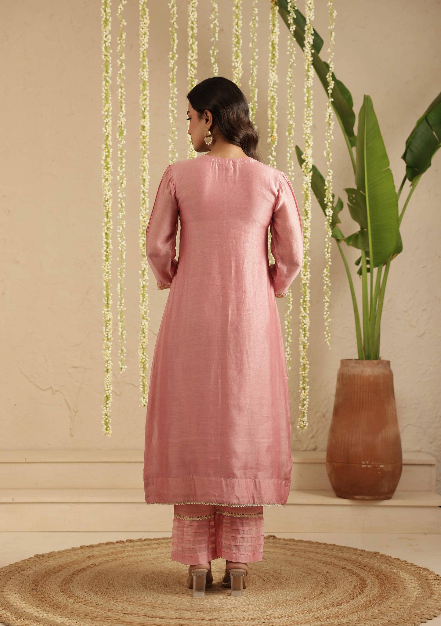 Dusty Pink Sequence work 2 pc Set