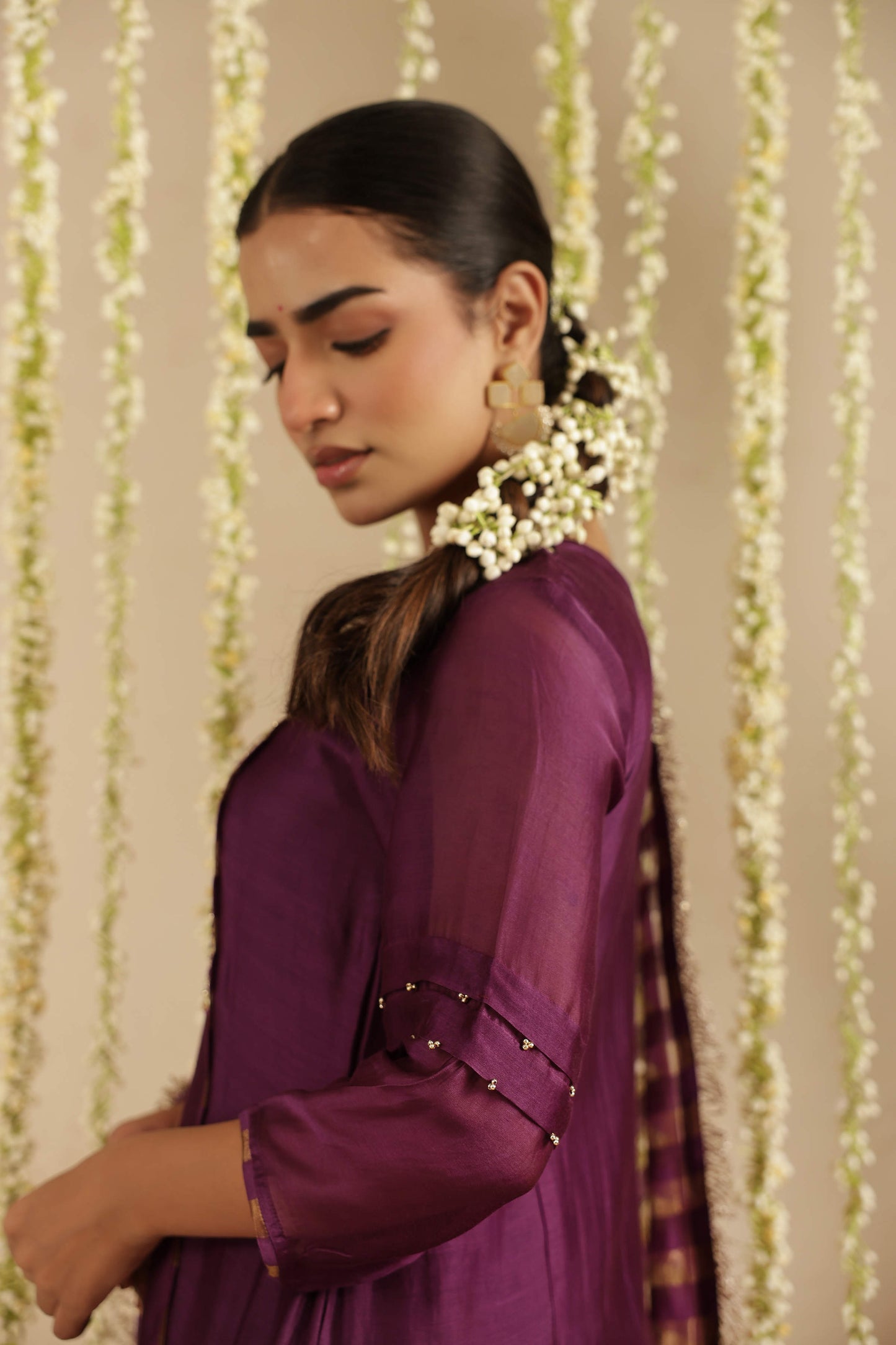 Purple Tier Anarkali