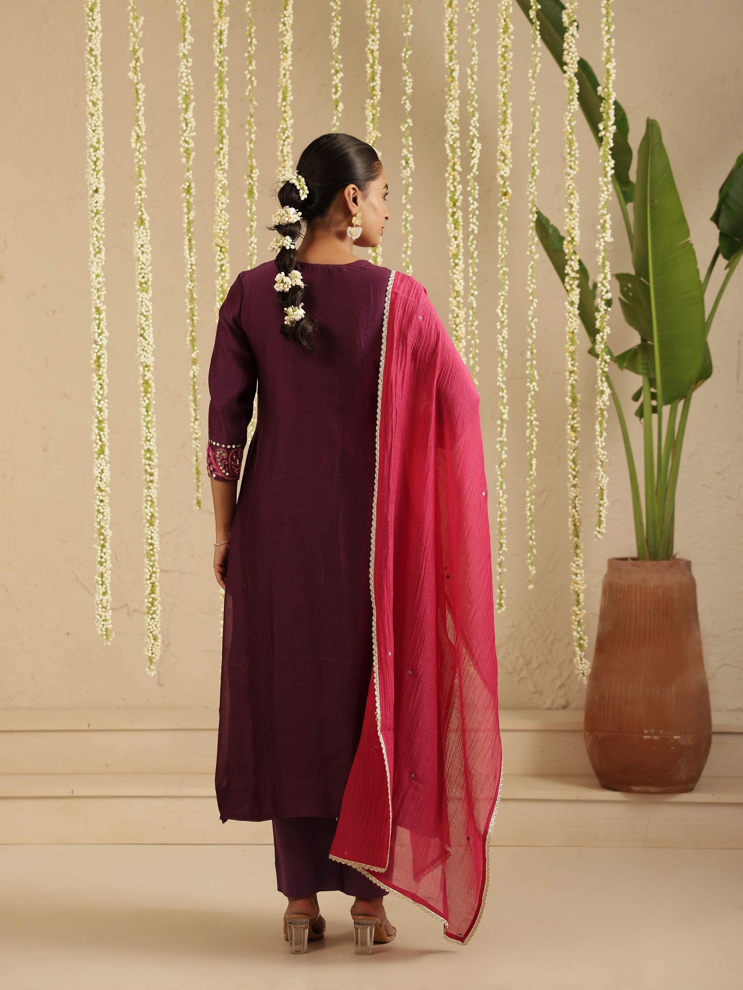Purple and Hot Pink Tassel Set