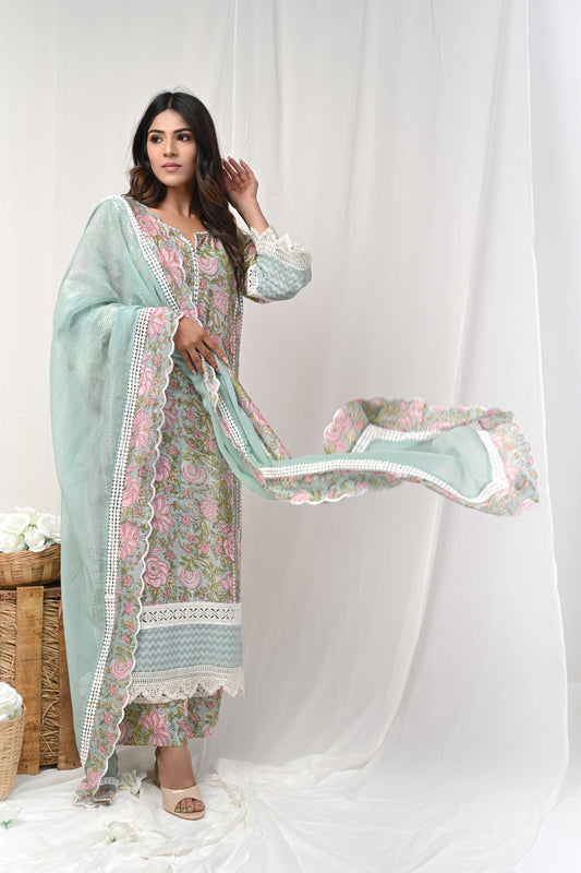Floral Turquoise Dress