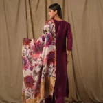 Gulabik Purple Pintucks Suit Set