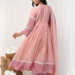 Dusty Peach Lace Anarkali
