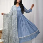 Grey Lace Anarkali
