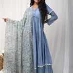 Grey Lace Anarkali