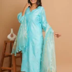 Gulabik Turquoise Suit Set