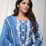 Gulabik Cobalt Blue Back Button Suit Set