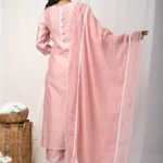 Gulabik Dusty Peach Back Button Suit Set