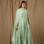 Dusty Green Side Tier Anarkali