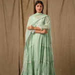 Dusty Green Side Tier Anarkali