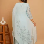 Gulabik Powder Blue Net Applique Suit Set