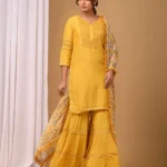 Gulabik Mustard Yellow Garara Set