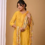 Gulabik Mustard Yellow Garara Set
