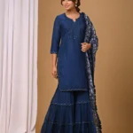 Gulabik Navy Blue Garara Set