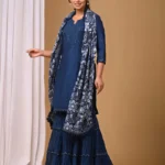 Gulabik Navy Blue Garara Set