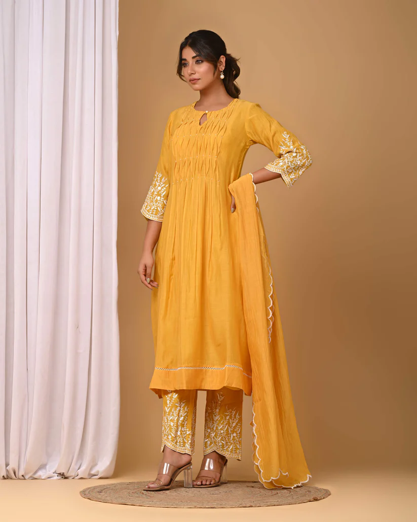 Gulabik Sunshine Yellow Suit Set