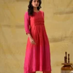 Gulabik Red/Rani Ombre Kurta Pant Set