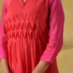 Gulabik Red/Rani Ombre Kurta Pant Set