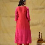 Gulabik Red/Rani Ombre Kurta Pant Set