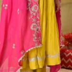 Lime Yellow Anarkali Festive charm elegantly styled