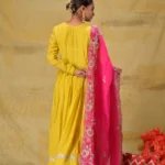 Lime Yellow Anarkali Festive charm elegantly styled