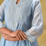 Gulabik Powder Blue Side Tier Ethnic Suit Set