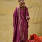 Gulabik Deep Purple Zardozi Suit Set