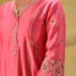 Gulabik Bright Peach Zardozi Suit Set