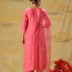 Gulabik Bright Peach Hand Embroidered Suit Set