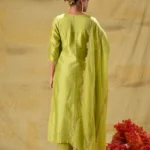 Gulabik Lime Green Badla Embroidered Suit Set