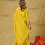 Gulabik Lime Yellow Badla Embroidered Suit Set