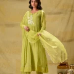 Gulabik Ambar - Lime Green Suit Set