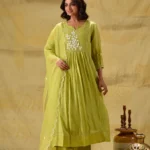 Gulabik Ambar - Lime Green Suit Set