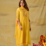 Gulabik Yellow Multicoloured Embroidery Suit Set