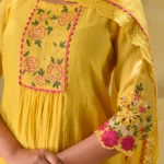 Gulabik Yellow Multicoloured Embroidery Suit Set