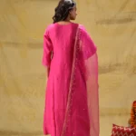 Gulabik Hot Pink Suit with Tissue Zari Pants