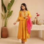 Gulabik Gold Suit Set with Tissue Kali