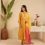Gulabik Gold Suit Set with Tissue Kali