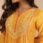 Gulabik Gold Suit Set with Tissue Kali