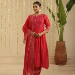 Gulabik Red/ Rani Gota Patti Suit Set