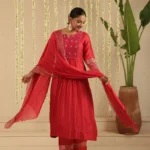 Gulabik Red/ Rani Gota Patti Suit Set