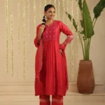 Gulabik Red/ Rani Gota Patti Suit Set